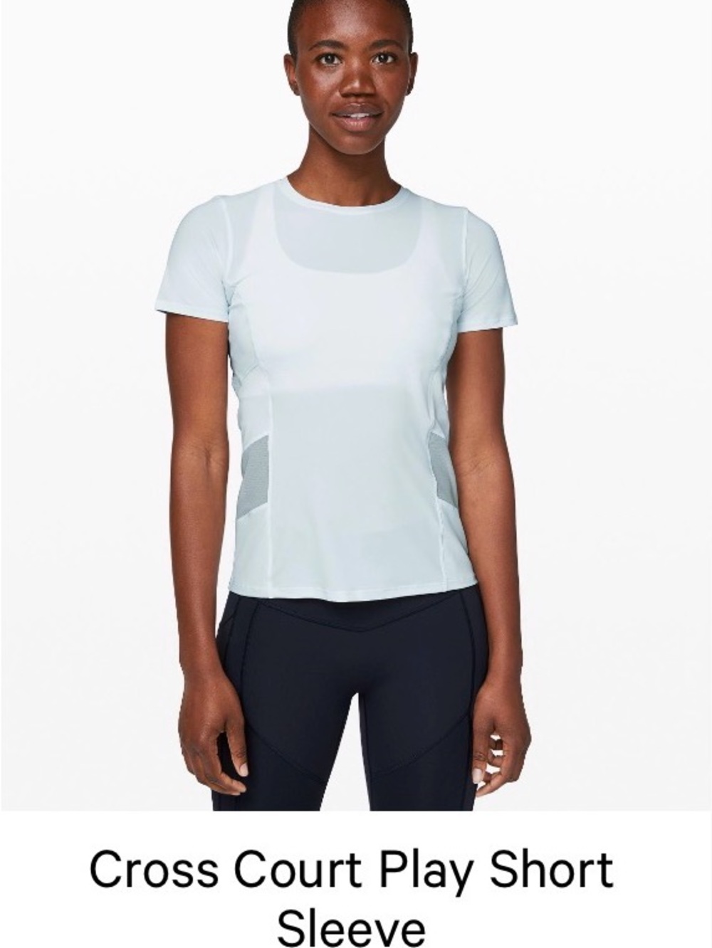 Cross Court Play Short Sleeve Top - Light Blue